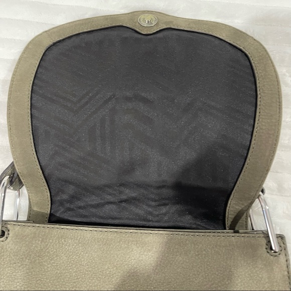 Rebecca Minkoff Stargazing Saddle Green Nubuck Leather Cross Body Bag - Picture 8 of 15